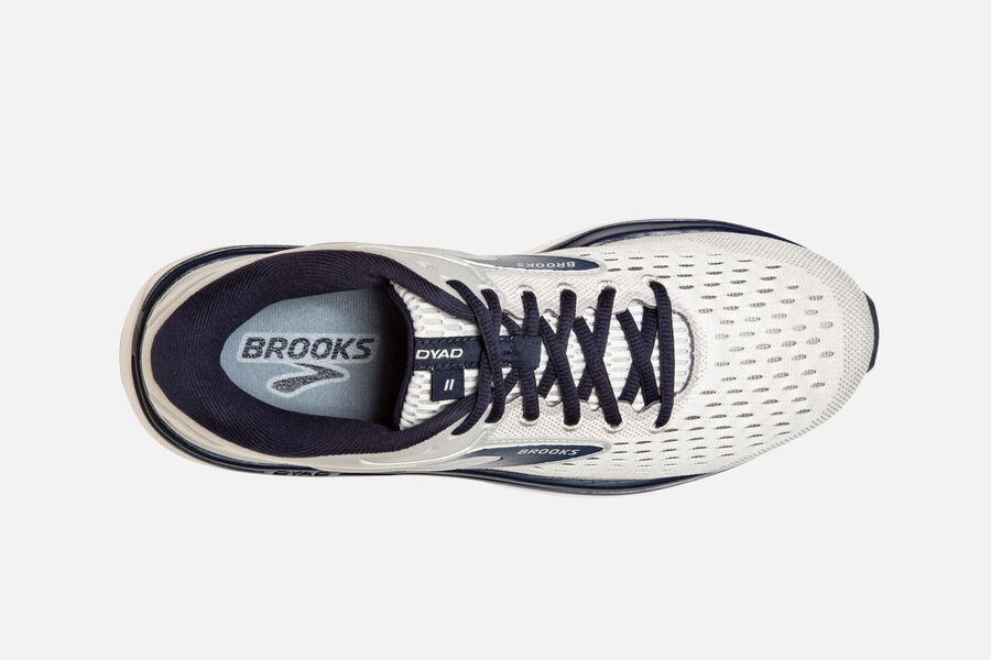 Brooks Dyad 11 Road Running Shoes Mens - White/Black - AXINP-4930